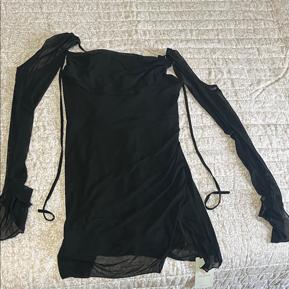 Black Mini Sheer Dress